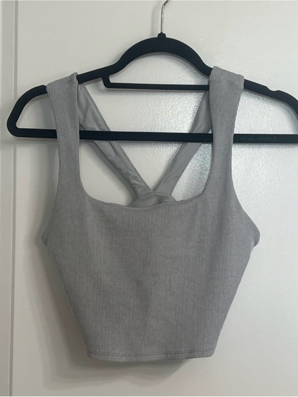 Alo Yoga Ribbed Crop Bra Tank Size Medium